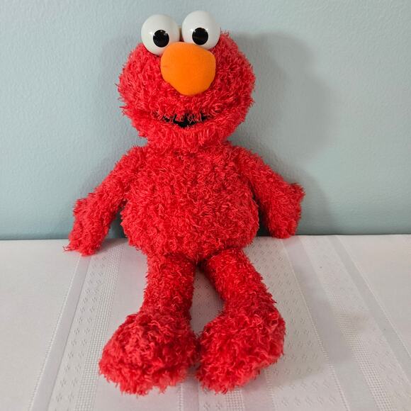 Sesame Street 15" Elmo Soft Cuddly Plush Stuffed Animal with Curly Hair - Picture 1 of 5